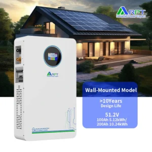 5kWh wall-mounted LiFePO4 home energy storage battery